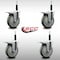 Service Caster 5'' SS Gray Poly Swivel 3/4'' Expanding Stem Caster Set Total Lock Brake, 4PK SCC-SSEXTTL20S514-PPUB-34-4 - alternate 2